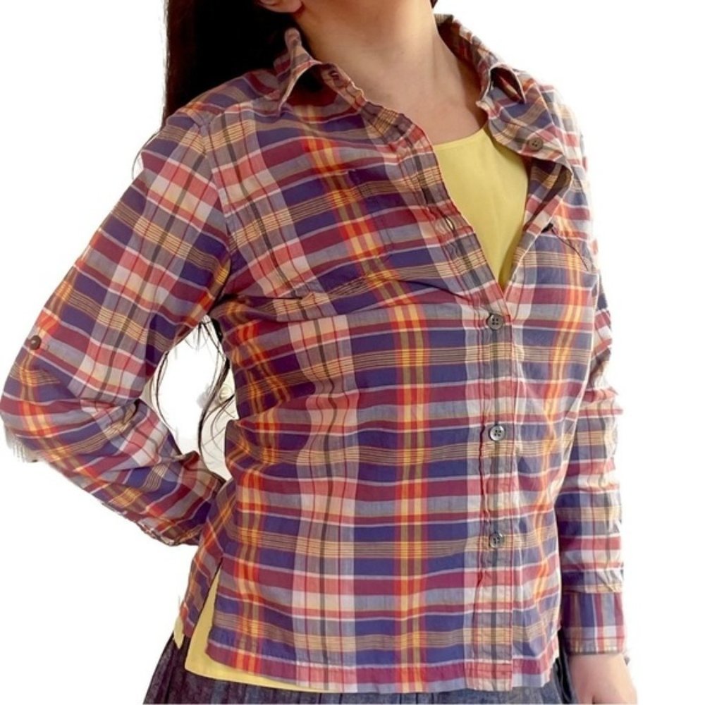 PENDLETON - Unisex plaid button up muted pasted Easter spring size Small